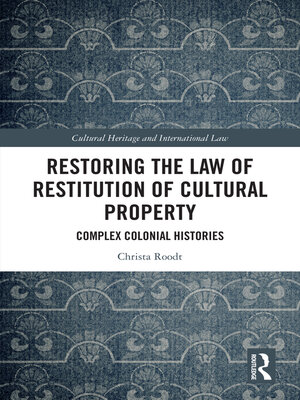 cover image of Restoring the Law of Restitution of Cultural Property